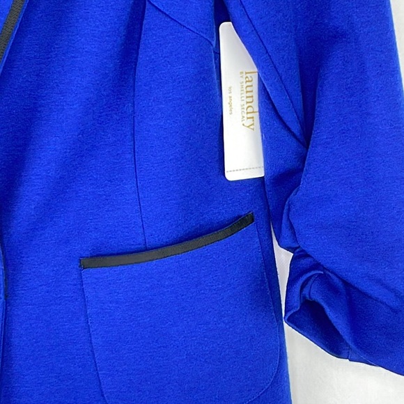 Laundry by Shelli Segal Sapphire Blue Jersey Blazer NWT - Picture 3 of 8